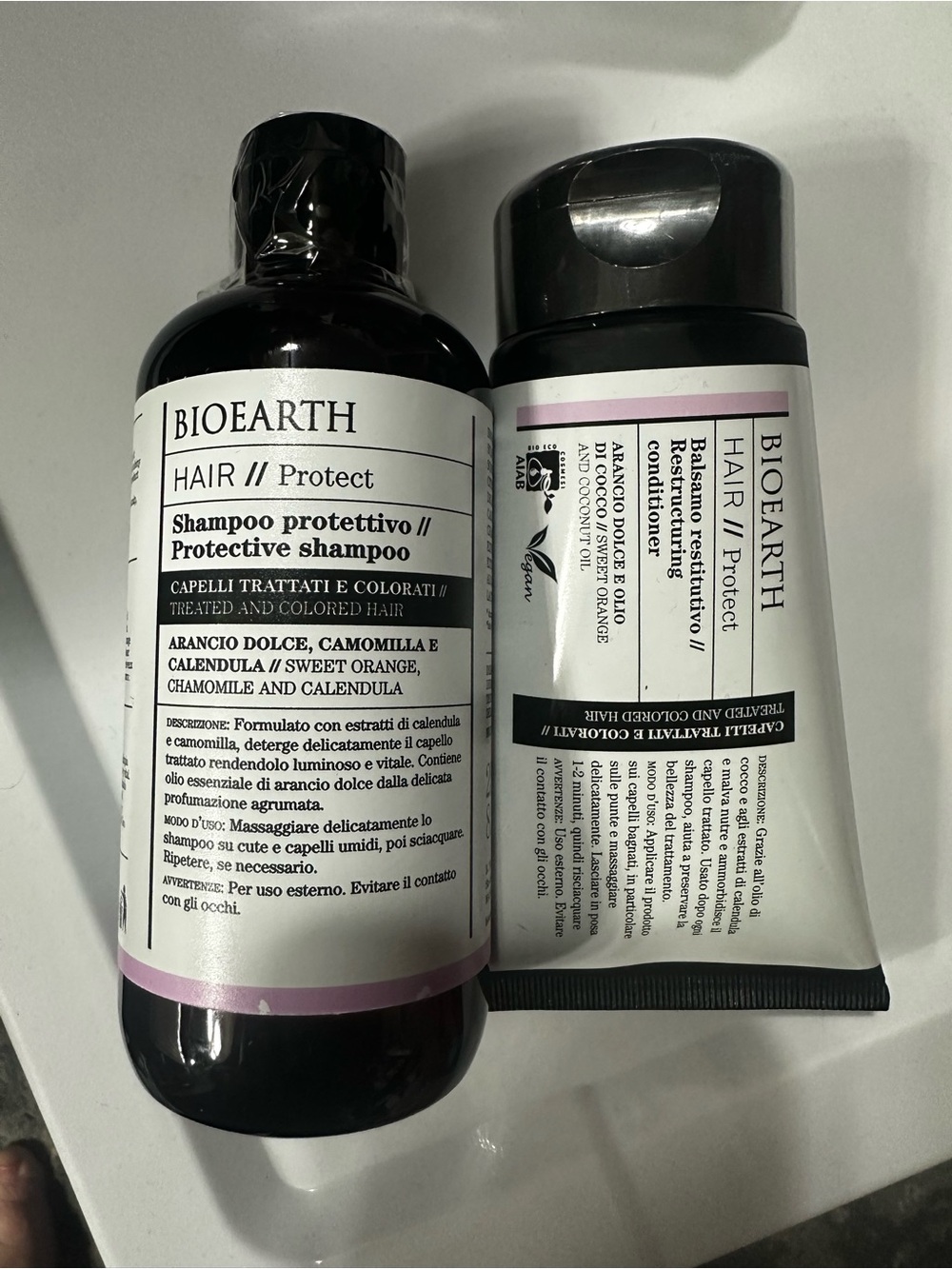 Earth Hair Protect Shampoo & Conditioner Set - Purple